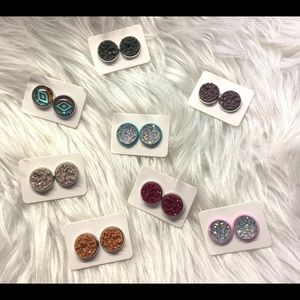Choice new druzy stud earrings